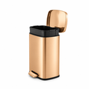 Ver imagem 2 de Lixeira Inox Retangular c/Pedal 5L. Escovado Mood - Red Gold