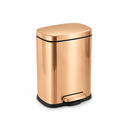 Ver imagem 1 de Lixeira Inox Retangular c/Pedal 5L. Escovado Mood - Red Gold