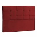 Ver imagem 1 de Cabeceira Casal Mel 140 CM Suede Vermelho - D A Decor