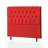 Cabeceira Casal Lady 140 CM Suede Vermelho - D A Decor - 1