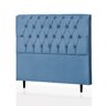 Cabeceira Solteiro Lady 90 CM Suede Azul Turquesa- D A Decor - 1