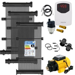 Kit Aquecedor Solar para Piscinas de até 10m² ou 14mil litros TekSol com Controlador de - 1