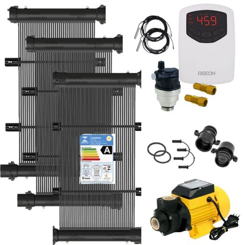 Kit Aquecedor Solar para Piscinas de até 10m² ou 14mil litros TekSol com Controlador de