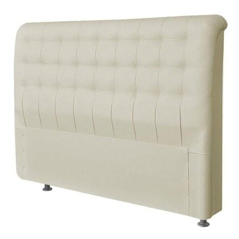 Cabeceira King Imperatriz 195 CM Suede Marfim - D A Decor
