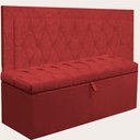 Ver imagem 1 de Kit Cabeceira Lunna + Calçadeira Itália Solteiro 90 CM Suede Vermelho - D A Decor