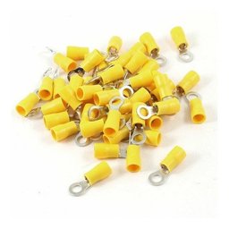 1000un Terminal Olhal Rv3.5-5 Amarelo Pré Isolado 4mm - 6mm - 9