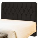 Ver imagem 1 de Cabeceira Queen Pérola 160 CM Suede Preto - D A Decor