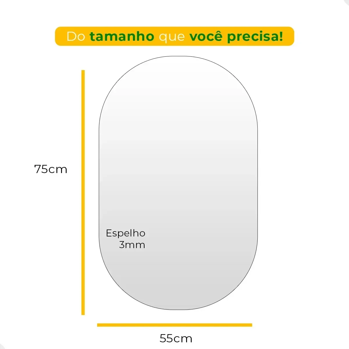 Ver imagem 6 de Espelho Decorativo de Parede Orgânico com Led Quente Mod Pílula 55x75 para Sala Quarto Banheiro Hall