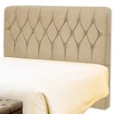 Ver imagem 1 de Cabeceira Queen Pérola 160 CM Suede Marfim - D A Decor