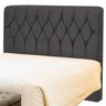 Cabeceira Solteiro Pérola 90 CM Suede Cinza - D A Decor - 1