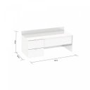 Ver imagem 6 de Penteadeira Camarim Suspensa 2 Gavetas Mila Yescasa