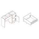 Ver imagem 7 de Penteadeira Camarim Suspensa 2 Gavetas Mila Yescasa