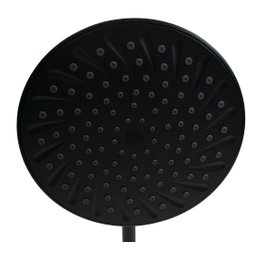 Ducha Redonda 21 Cm em Abs Black Matte com Cano de Parede - 3