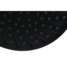 Ducha Redonda 21 Cm em Abs Black Matte com Cano de Parede - 4