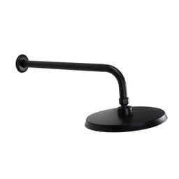 Ducha Redonda 21 Cm em Abs Black Matte com Cano de Parede - 2