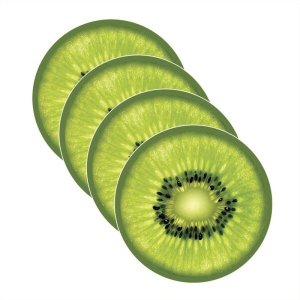 Sousplat Kiwi - 4 Peças - com Base