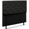 Cabeceira Casal Opala 140 CM Suede Preto - D A Decor - 1