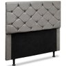 Cabeceira King Opala 195 CM Suede Cinza - D A Decor - 1