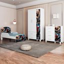 Ver imagem 2 de Quarto Infantil 3 Peças com Mini Cama MDF Livia Decmade
