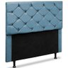 Cabeceira Casal Opala 140 CM Suede Azul Turquesa- D A Decor - 1