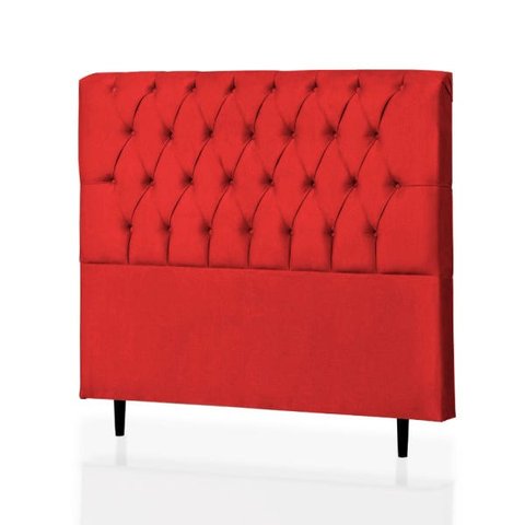 Cabeceira King Baby 195 CM Suede Vermelho - D A Decor