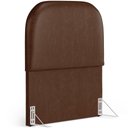 Ver imagem 7 de Cabeceira Cama Box 100cm Lanna com Puff Recamier Doha W01 Couríssimo Marrom - Lyam Decor