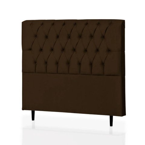 Cabeceira Casal Baby 140 CM Suede Marrom - D A Decor