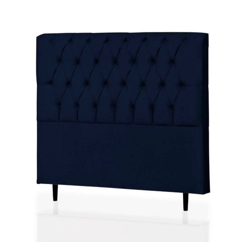Cabeceira King Baby 195 CM Suede Azul Marinho - D A Decor