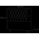 Ver imagem 2 de Cabeceira King Baby 195 CM Suede Azul Marinho - D A Decor