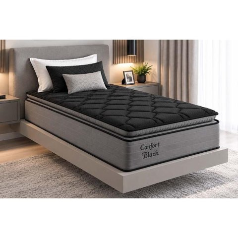 Colchão Solteiro Espuma Ortobom Ortopédico Confort Black 88x30