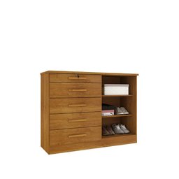 Cômoda para Quarto 2 Portas 5 Gavetas - Istambul-Cinamomo - Tcil Móveis - 2
