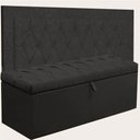 Ver imagem 1 de Kit Cabeceira Lunna + Calçadeira Itália Queen 160 CM Suede Preto - D A Decor