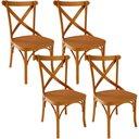 Ver imagem 1 de Kit 04 Cadeiras Para Sala de Jantar e Estar Living Ávila L02 Madeira Maciça - Lyam Lyam Decor