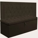 Ver imagem 1 de Kit Cabeceira Lunna + Calçadeira Itália Casal 140 CM Suede Marrom - D A Decor