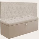 Ver imagem 1 de Kit Cabeceira Lunna + Calçadeira Itália Queen 160 CM Suede Marfim - D A Decor