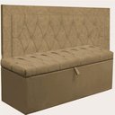 Ver imagem 1 de Kit Cabeceira Lunna + Calçadeira Itália Casal 140 CM Suede Cappucino - D A Decor