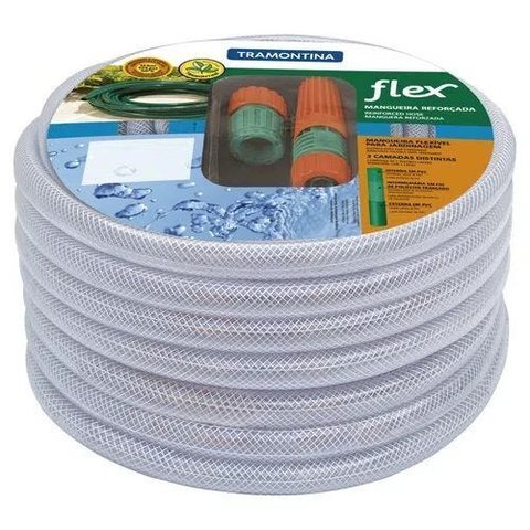 Mangueira Flex Pvc 15m 3 Camadas Transparente Tramontina