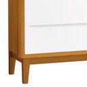 Ver imagem 5 de Jogo de Quarto Infantil Guarda Roupa 3 Portas e Cômoda 3 Gavetas Branco/Savana Classic com Pés