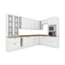 Ver imagem 1 de Cozinha Completa 14 Peças Americana 1 4 Aéreos 4 Balcões 2 Paneleiros 4 Complementos C5p58 Branco