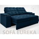 Ver imagem 3 de Sofá com Porta Copos e Carregador Usb Eureka 1,70m Assento Retrátil e Reclinável Velosuede