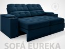 Ver imagem 3 de Sofá com Porta Copos e Carregador Usb Eureka 1,70m Assento Retrátil e Reclinável Velosuede