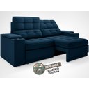 Ver mais imagens de Sofá com Porta Copos e Carregador Usb Eureka 1,70m Assento Retrátil e Reclinável Velosuede