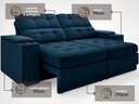 Ver imagem 4 de Sofá com Porta Copos e Carregador Usb Eureka 1,70m Assento Retrátil e Reclinável Velosuede