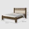Cama Rossi Solteiro Castanho Off White Detalhe Off White com Colchão - 3