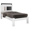 Cama Solteiro Amanda Branco e Preto com Colchão - 2