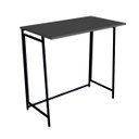 Ver imagem 4 de Mesa Escrivaninha Industrial Escritório Dobrável 80cm P1044 Grafite