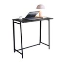 Ver imagem 2 de Mesa Escrivaninha Industrial Escritório Dobrável 80cm P1044 Grafite