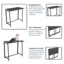 Ver imagem 6 de Mesa Escrivaninha Industrial Escritório Dobrável 80cm P1044 Grafite