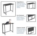 Ver imagem 6 de Mesa Escrivaninha Industrial Escritório Dobrável 80cm P1044 Grafite