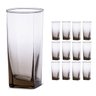 Copo Vidro 320ml (Suco, água) BALI SOLID kit com 12 Cinza - 1